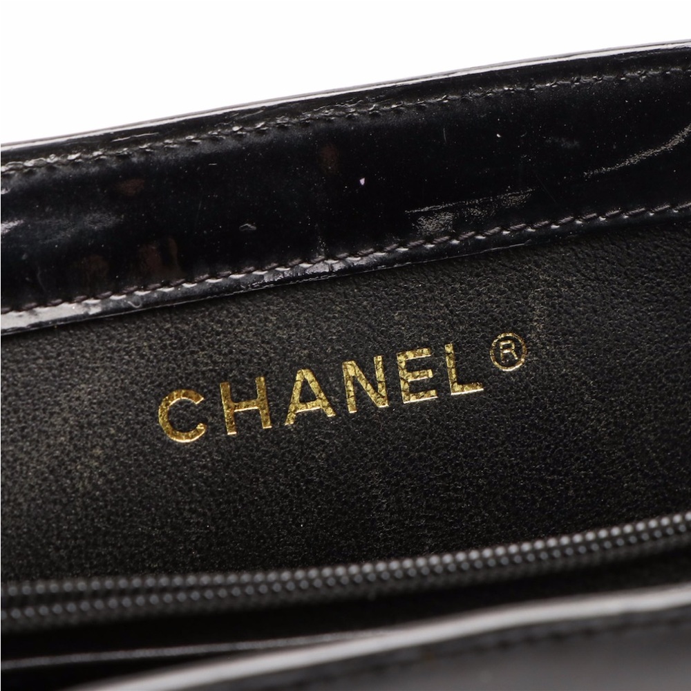 Extremely rare, vintage, black pattern, leather Chanel bag - Picture 4 of 10